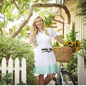 Size 12 Draper James Emma Eyelet shirt dress